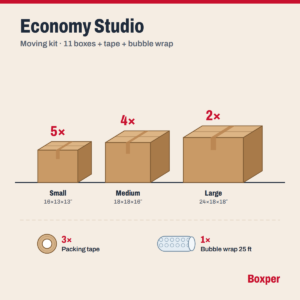 Economy Studio Moving Kit