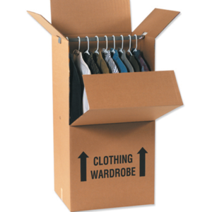 3 Wardrobe Boxes with Hanging Bars